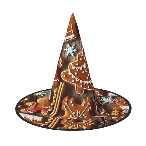 FRESQA Lebkuchenkekse, stilvoller Hexenhut, Kostüm für Damen, Halloween, Partyhut von FRESQA