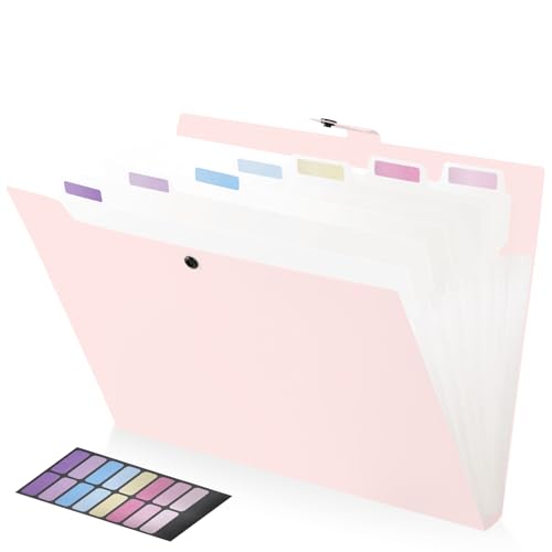 FRETONBA Fächermappe A4 mit 8 Fächer, Dokumentenmappe 1 Stück, Schnellhefter A4 Plastik Stabil Gestaltung des Etiketts, Ringbuch Knopfdesign Verhindert Streuung, Register für Ordner, Rosa FRETONBA Fächermappe A4 mit 8 Fächer, Dokumentenmappe 1 Stück, Schnellhefter A4 Plastik Stabil Gestaltung des Etiketts, Ringbuch Knopfdesign Verhindert Streuung, Register für Ordner, Rosa von FRETONBA