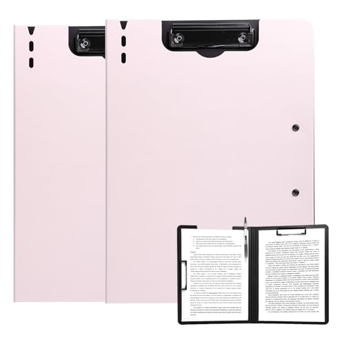 FRETONBA Klemmbrett a4, Schreibmappe 2er Pack Klemmbrett mit deckel, Klemmbrettmappe mit 2 Klemmen, Schreibbrett für Büro/Baustelle/Schule Clipboard Folder, Rosa FRETONBA Klemmbrett a4, Schreibmappe 2er Pack Klemmbrett mit deckel, Klemmbrettmappe mit 2 Klemmen, Schreibbrett für Büro/Baustelle/Schule Clipboard Folder, Rosa von FRETONBA