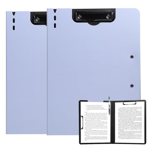 FRETONBA Klemmbrett a4, Schreibmappe 2er Pack Klemmbrett mit deckel, Klemmbrettmappe mit 2 Klemmen, Schreibbrett für Büro/Baustelle/Schule Clipboard Folder, Violett FRETONBA Klemmbrett a4, Schreibmappe 2er Pack Klemmbrett mit deckel, Klemmbrettmappe mit 2 Klemmen, Schreibbrett für Büro/Baustelle/Schule Clipboard Folder, Violett von FRETONBA