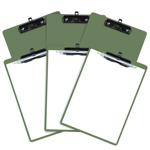 FRETONBA Klemmbrett mit Stifthalter, 6 Stück, Kunststoff-Klemmbrett mit niedrigem Profil, hängende Klemmbretter für 21,6 x 27,9 cm große Papiere, Standard-A4-Klemmbretter für Büros und Schule, Grün FRETONBA Klemmbrett mit Stifthalter, 6 Stück, Kunststoff-Klemmbrett mit niedrigem Profil, hängende Klemmbretter für 21,6 x 27,9 cm große Papiere, Standard-A4-Klemmbretter für Büros und Schule, Grün von FRETONBA