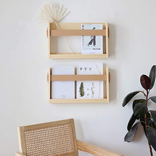 FIRADE Zeitschriftenhalter zur Wandmontage, mit PU-Lederband, Zeitschriftenständer, Akten-Organizer für Eingangsbereich, Büro, Wohnzimmer, Wartezimmer, Kinderzimmer, 2 Stück (43,9 x 8,9 x 26,9 cm) FIRADE Zeitschriftenhalter zur Wandmontage, mit PU-Lederband, Zeitschriftenständer, Akten-Organizer für Eingangsbereich, Büro, Wohnzimmer, Wartezimmer, Kinderzimmer, 2 Stück (43,9 x 8,9 x 26,9 cm) von FRIADE