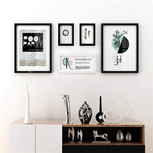 Bilderrahmen Wand Tischrahmen Fotorahmen, Bilderrahmen Set Holz Bilderrahmen Set, 5 Bilderrahmen, Multi- Picture Bilderrahmen Wand Set, Schwarz Bilderrahmen Wall Gallery Kit mit dekorativen Kunstdruck Bilderrahmen Wand Tischrahmen Fotorahmen, Bilderrahmen Set Holz Bilderrahmen Set, 5 Bilderrahmen, Multi- Picture Bilderrahmen Wand Set, Schwarz Bilderrahmen Wall Gallery Kit mit dekorativen Kunstdruck von FRINZA