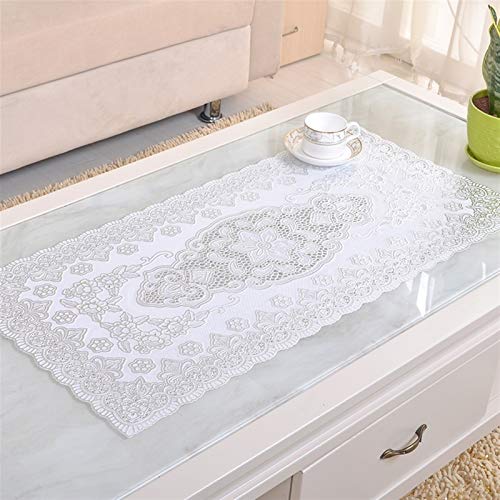 FRINZA Spitzen-esstischdecke Couchtisch- Pad European Spitze Esstisch Tuch Vergoldete PVC- elliptische Esstisch Tuch Wasserdichtes - Bügeln Weiche Kunststoff- Matte Tafelkleed(B) von FRINZA