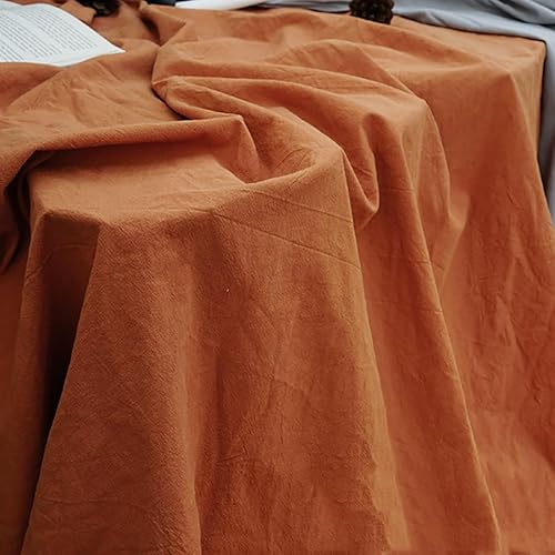 FRINZA Spitzen-esstischdecke Esstisch Tuch, einfarbig, Gewaschene Baumwolle, Esstisch Tuch, Restaurant, Küche, Party-Dekoration, Fotografieren, Hintergrundtuch(Terracotta,60X60cm) von FRINZA