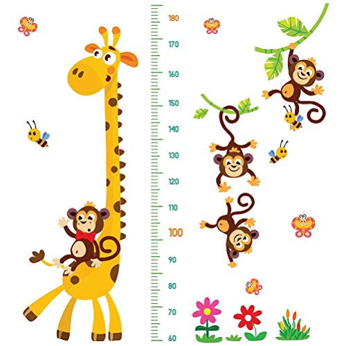 FRLUYNG Wandtattoo Kinderzimmer Messlatte Körpergröße Wandsticker Dschungeltiere Höhendiagramm Kinder Wandaufkleber Giraffe und AFFE für Wohnzimmer Schlafzimmer Kinderzimmer FRLUYNG Wandtattoo Kinderzimmer Messlatte Körpergröße Wandsticker Dschungeltiere Höhendiagramm Kinder Wandaufkleber Giraffe und AFFE für Wohnzimmer Schlafzimmer Kinderzimmer von FRLUYNG