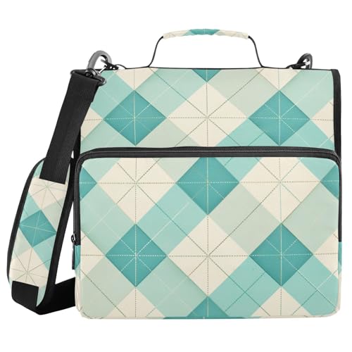Aktenordner mit 3 Ringen, 3,8 cm, Türkis mit extra Taschen mit Gurt, mehrere Taschen, Dokumentenmappe, Organizer für Schule/Büro Aktenordner mit 3 Ringen, 3,8 cm, Türkis mit extra Taschen mit Gurt, mehrere Taschen, Dokumentenmappe, Organizer für Schule/Büro von FRODOTGV
