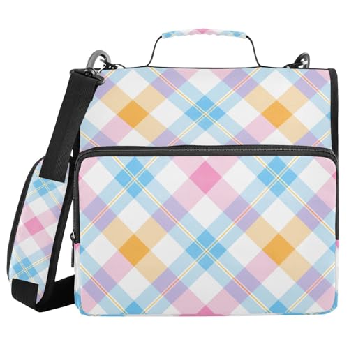 Aktenordner mit Farbverlauf, 3 Ringe, 3,8 cm, Reißverschluss, mit Schultergurt, mehrere Taschen, Dokumenten-Organizer, Tasche für Schule/Büro Aktenordner mit Farbverlauf, 3 Ringe, 3,8 cm, Reißverschluss, mit Schultergurt, mehrere Taschen, Dokumenten-Organizer, Tasche für Schule/Büro von FRODOTGV