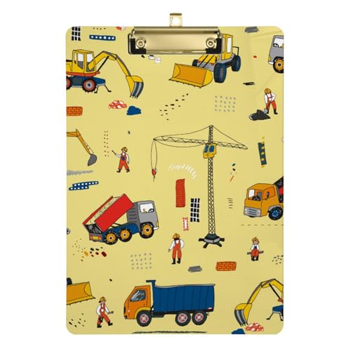 Bagger-Klemmbrett mit flachem Profil, Metallclip, Kunststoff, für Polizei, Arzt, Hausaufgaben, Büro, Büro, Standard-A4, Briefgröße 31,8 x 22,9 cm von FRODOTGV