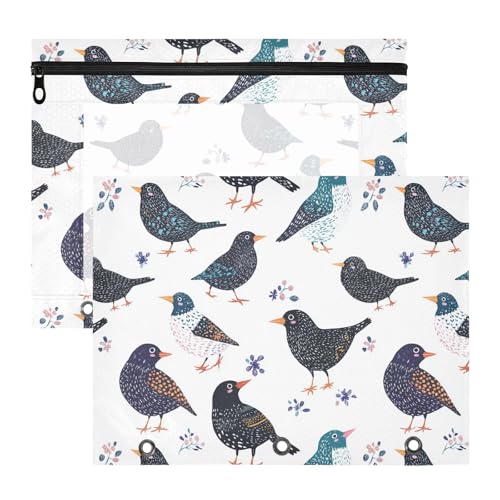 Bindertaschen mit 3 verstärkten Ösen, Kunststoff, für 3 Ringe, 2 Stück, für Lehrer, Kunstbedarf, Blau Bindertaschen mit 3 verstärkten Ösen, Kunststoff, für 3 Ringe, 2 Stück, für Lehrer, Kunstbedarf, Blau von FRODOTGV