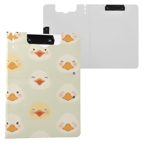 Clipboard Folder with Storage Cute Duck Faces A4 Clipfolio Horizontal and Vertical Double Clips Nursing Clip Board with Hard Cover von FRODOTGV