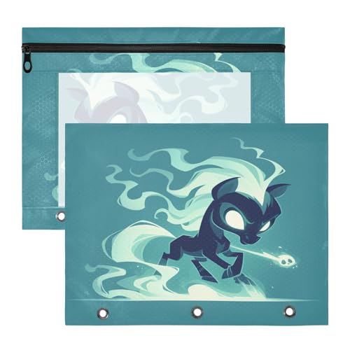 FRODOTGV Little Skeleton Horse Federmäppchen mit 3 verstärkten Ösen, 3-Loch-Tasche für A4-Papier, Briefe, 2 Stück, Studenten, Kunstbedarf, Aufbewahrung FRODOTGV Little Skeleton Horse Federmäppchen mit 3 verstärkten Ösen, 3-Loch-Tasche für A4-Papier, Briefe, 2 Stück, Studenten, Kunstbedarf, Aufbewahrung von FRODOTGV