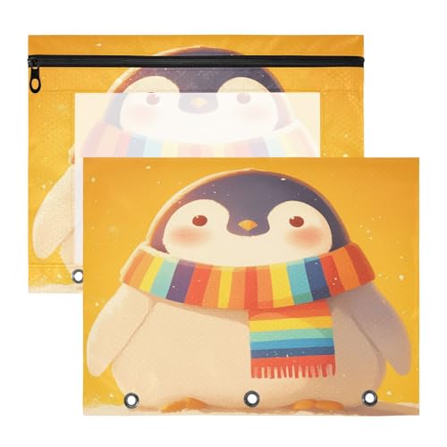 FRODOTGV Regenbogen-Pinguin-Ordnertaschen, transparent, 3 Löcher, für A4-Papier, Briefe, 2 Stück, Lehrer, Kunstbedarf, Aufbewahrung FRODOTGV Regenbogen-Pinguin-Ordnertaschen, transparent, 3 Löcher, für A4-Papier, Briefe, 2 Stück, Lehrer, Kunstbedarf, Aufbewahrung von FRODOTGV