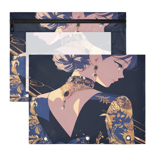 FRODOTGV Sad Women Binder Pouches with Zipper 3-Loch Pocket for 3 Rings Binder 2 Pack Students School Supplies FRODOTGV Sad Women Binder Pouches with Zipper 3-Loch Pocket for 3 Rings Binder 2 Pack Students School Supplies von FRODOTGV