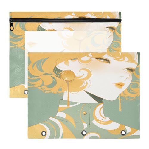 FRODOTGV Vigilant Beauty Federmäppchen, transparent, 3 Löcher, Tasche für 3 Ringe, 2 Stück, für Studenten, Klassenzimmer, Hellgrün FRODOTGV Vigilant Beauty Federmäppchen, transparent, 3 Löcher, Tasche für 3 Ringe, 2 Stück, für Studenten, Klassenzimmer, Hellgrün von FRODOTGV
