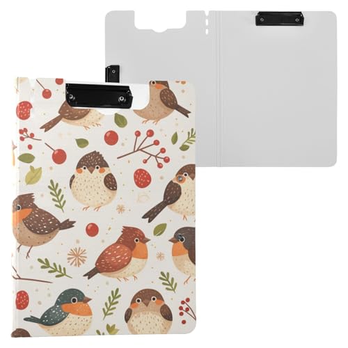 Falt-Klemmbrett Sweet Birds Weiß A4 Klemmbrett Clipfolio Horizontal und Vertikal Doppelclips Schule Klemmbrett mit Abdeckung von FRODOTGV