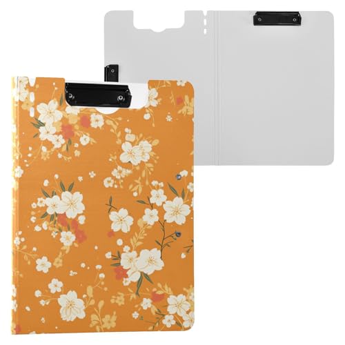 Faltbare Klemmbretter Niedliche Kirschblüten Blumen A4 Klemmbrett Clipfolio Zwei Metallclips Stifthalter Schule Klemmbrett mit Abdeckung von FRODOTGV
