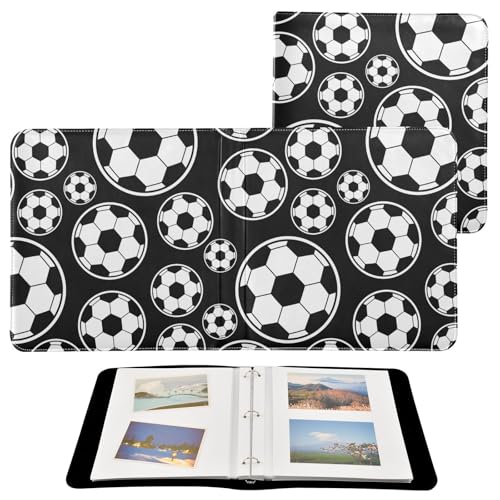 Fotoalben Fotobücher Fußball Muster Schwarz Weiß Selbstklebend Kindheit Fotoalbum Fotoalben Buch 4 x 6 von FRODOTGV