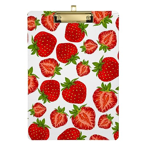 Garden Forest Strawberry Klemmbrett Portfolio vorne Transparent Diätassistent Klemmbrett Mädchen von FRODOTGV