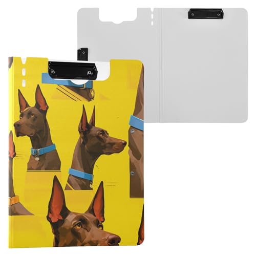 Klemmbrett Faltbare braune Hunde Gelb A4 Klemmbrett Padfolio Zwei Metallclips Stifthalter Büro Klemmbrett mit Abdeckung Klemmbrett Faltbare braune Hunde Gelb A4 Klemmbrett Padfolio Zwei Metallclips Stifthalter Büro Klemmbrett mit Abdeckung von FRODOTGV