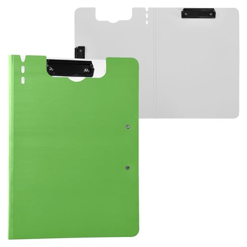 Klemmbrett-Mappe, Limette, einfarbig, A4, Klemmbrett, Padfolio, horizontal und vertikal, Doppel-Clips, Büro-Klemmbrett mit Abdeckung von FRODOTGV