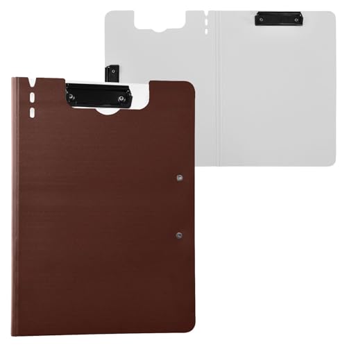 Klemmbrett-Mappe, schwarze Bohnen, A4-Klemmbrett mit Padfolio, zwei Metall-Clips, Stifthalter, Still-Clipboard mit Abdeckung Klemmbrett-Mappe, schwarze Bohnen, A4-Klemmbrett mit Padfolio, zwei Metall-Clips, Stifthalter, Still-Clipboard mit Abdeckung von FRODOTGV