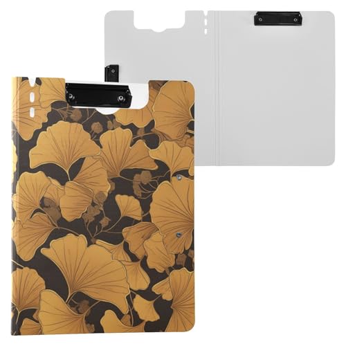 Klemmbrett mit Mappe, Ginkgos, A4-Klemmbrett mit Padfolio, zwei Metall-Clips, Stifthalter, Still-Clipboard mit festem Einband Klemmbrett mit Mappe, Ginkgos, A4-Klemmbrett mit Padfolio, zwei Metall-Clips, Stifthalter, Still-Clipboard mit festem Einband von FRODOTGV