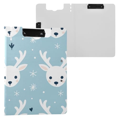 Klemmbrett mit Mappe Kleine Hirschgesichter Blau A4 Klemmbrett Binderfolio Doppelclips Stifthalter Schule Klemmbrett mit Abdeckung Klemmbrett mit Mappe Kleine Hirschgesichter Blau A4 Klemmbrett Binderfolio Doppelclips Stifthalter Schule Klemmbrett mit Abdeckung von FRODOTGV