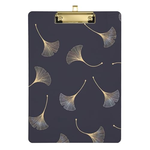 Klemmbretter mit floralem Ginkgo-Blättern, Acryl, mit Metallclip, wasserdicht, Kunst-Klemmbrett, A4, Briefgröße, 31,8 x 22,9 cm, für Kinder, Krankenschwestern, Hausaufgaben, Hausaufgaben Klemmbretter mit floralem Ginkgo-Blättern, Acryl, mit Metallclip, wasserdicht, Kunst-Klemmbrett, A4, Briefgröße, 31,8 x 22,9 cm, für Kinder, Krankenschwestern, Hausaufgaben, Hausaufgaben von FRODOTGV