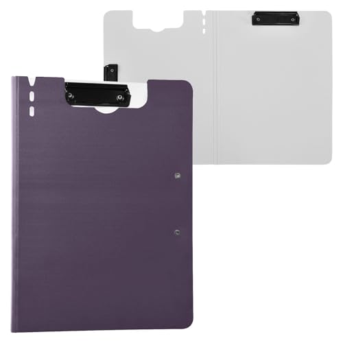 Klemmbrettmappe Dunkelviolett Uni A4 Klemmbrett mit Binder Zwei Metallklammern Stifthalter Schule Klemmbrett mit Hardcover von FRODOTGV