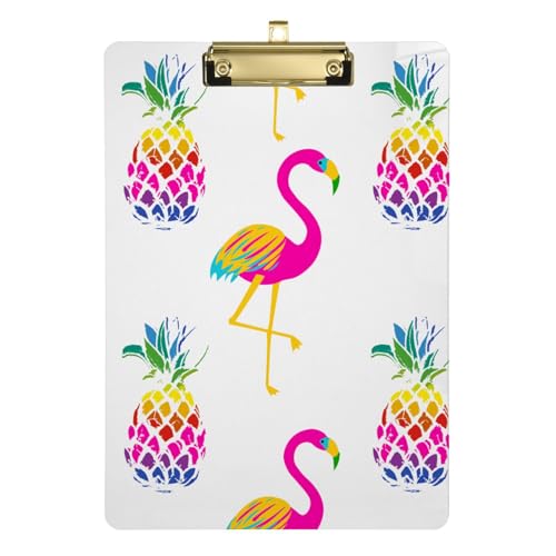 Neon Flamingo Ananas Acryl Klemmbrett mit niedrigem Profil Metallclip Kunststoff Lehrer Klemmbrett für Lehrer Lehrer Arzt Hausaufgaben Klassenzimmer Hausaufgaben Standard A4 Briefgröße 31,8 × 22,9 cm Neon Flamingo Ananas Acryl Klemmbrett mit niedrigem Profil Metallclip Kunststoff Lehrer Klemmbrett für Lehrer Lehrer Arzt Hausaufgaben Klassenzimmer Hausaufgaben Standard A4 Briefgröße 31,8 × 22,9 cm von FRODOTGV