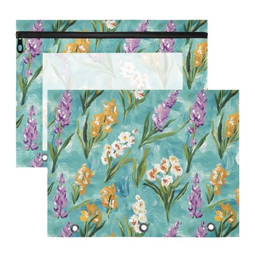 Ordnertaschen mit transparentem Fenster, Kunststoff, für A4-Papier, Briefe, 2 Stück, Gelb / Violett Ordnertaschen mit transparentem Fenster, Kunststoff, für A4-Papier, Briefe, 2 Stück, Gelb / Violett von FRODOTGV