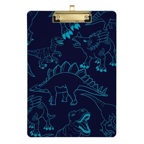 Silhouette Dino Acryl-Klemmbrett mit flachem Profil, Metallclip, transparentes Zeichen-Klemmbrett, A4, Briefgröße, 31,8 x 22,9 cm, für Polizei, Krankenschwester, Krankenschwester, Hausaufgaben, Büro, Silhouette Dino Acryl-Klemmbrett mit flachem Profil, Metallclip, transparentes Zeichen-Klemmbrett, A4, Briefgröße, 31,8 x 22,9 cm, für Polizei, Krankenschwester, Krankenschwester, Hausaufgaben, Büro, von FRODOTGV