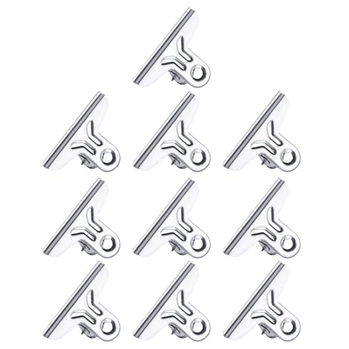10 Stück Edelstahl-Clips, Büroklammern, Binder-Clips, Quittungsklammern für Lebensmittelbeutel, Bilder, Fotos, Kunst von FROMCEO