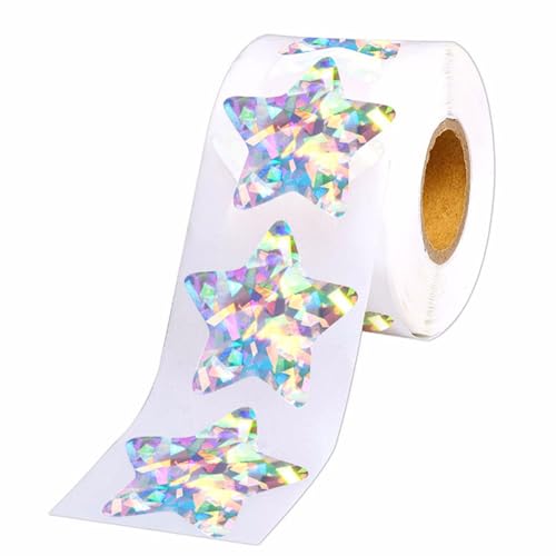 500 Stück sternförmige Aufkleber, selbstklebende Verpackungsetiketten für Handyhüllen, Umschläge, Notizbuch, Scrapbooking 500 Stück sternförmige Aufkleber, selbstklebende Verpackungsetiketten für Handyhüllen, Umschläge, Notizbuch, Scrapbooking von FROMCEO