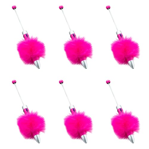 FROMCEO 6 x Perlen-Kugelschreiber, Plüsch-Kugelschreiber, mehrfarbig, einziehbarer Kugelschreiber, schreibt reibungslos FROMCEO 6 x Perlen-Kugelschreiber, Plüsch-Kugelschreiber, mehrfarbig, einziehbarer Kugelschreiber, schreibt reibungslos von FROMCEO