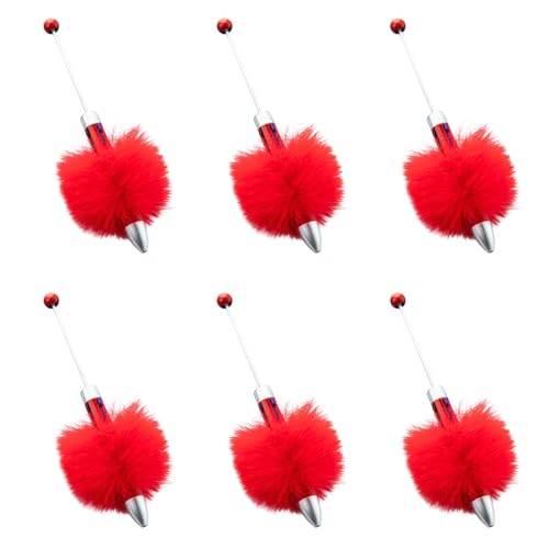 FROMCEO 6 x Perlen-Kugelschreiber, Plüsch-Kugelschreiber, mehrfarbig, einziehbarer Kugelschreiber, schreibt reibungslos FROMCEO 6 x Perlen-Kugelschreiber, Plüsch-Kugelschreiber, mehrfarbig, einziehbarer Kugelschreiber, schreibt reibungslos von FROMCEO