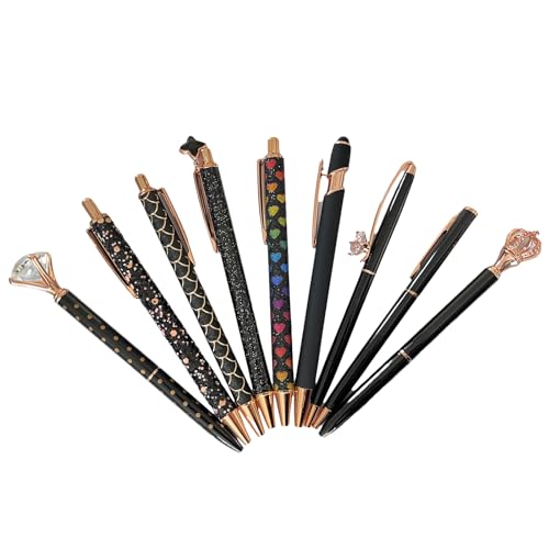 FROMCEO 9 Stück einziehbarer Kugelschreiber, nachfüllbar, Business-Stift, Drehbewegung, reibungsloses Schreiben FROMCEO 9 Stück einziehbarer Kugelschreiber, nachfüllbar, Business-Stift, Drehbewegung, reibungsloses Schreiben von FROMCEO
