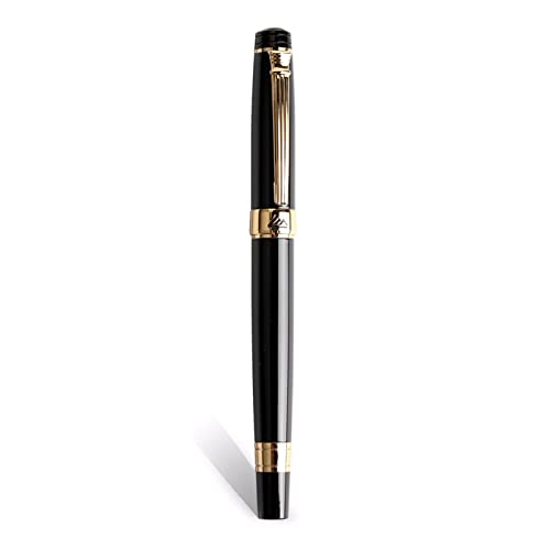 FROMCEO Kalligraphie-Füllfederhalter, 0,5 mm F-Spitze, mit nachfüllbarem Konverter-Stift für Etui, Metall-Füllfederhalter für Damen und Herren, Journa von FROMCEO