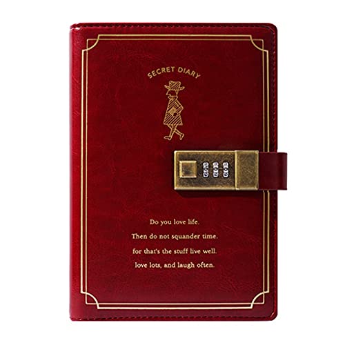 FROMCEO Tagebuch-Notizbuch mit Schloss, PU-Leder, Notizblock, weiches Schüler-Schreibwarenauge für Schreibpapier, B6 11 FROMCEO Tagebuch-Notizbuch mit Schloss, PU-Leder, Notizblock, weiches Schüler-Schreibwarenauge für Schreibpapier, B6 11 von FROMCEO