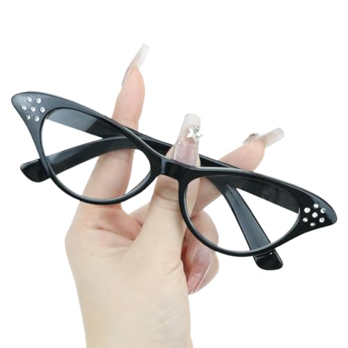 FROMCEO Vintage-Brille für Erwachsene und Kinder, mit Strasssteinen, Uni-Stil, klare Gläser, für Cosplay-Kostümpartys FROMCEO Vintage-Brille für Erwachsene und Kinder, mit Strasssteinen, Uni-Stil, klare Gläser, für Cosplay-Kostümpartys von FROMCEO