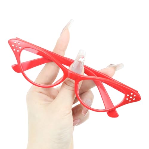 FROMCEO Vintage-Brille für Erwachsene und Kinder, mit Strasssteinen, Uni-Stil, klare Gläser, für Cosplay-Kostümpartys FROMCEO Vintage-Brille für Erwachsene und Kinder, mit Strasssteinen, Uni-Stil, klare Gläser, für Cosplay-Kostümpartys von FROMCEO
