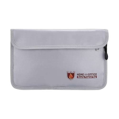 Feuerfeste Tasche, wasserabweisend, Dokumentenmappe mit Doppelreißverschlüssen, Dokumententasche für sichere Aufbewahrung Feuerfeste Tasche, wasserabweisend, Dokumentenmappe mit Doppelreißverschlüssen, Dokumententasche für sichere Aufbewahrung von FROMCEO