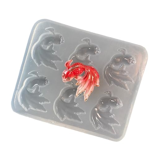Flexible Silikonform für handgefertigtes Harz-Zubehör, Fischform, Schlüsselanhänger, Anhänger und dekorative Silikon-Fisch-Schlüsselanhängerform Flexible Silikonform für handgefertigtes Harz-Zubehör, Fischform, Schlüsselanhänger, Anhänger und dekorative Silikon-Fisch-Schlüsselanhängerform von FROMCEO