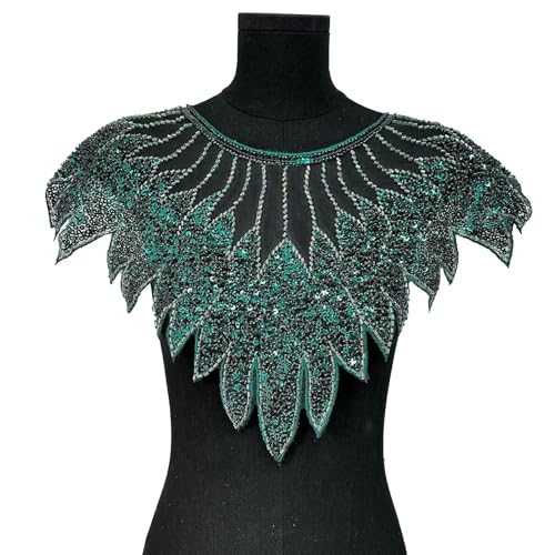 Perlen-Pailletten, bestickter Spitzen-Kragen, Front-Panel, modische Verzierung für Bastelarbeiten, Kragen-Frontdekoration, leichtes Polyester-Spitzenapplikationen Perlen-Pailletten, bestickter Spitzen-Kragen, Front-Panel, modische Verzierung für Bastelarbeiten, Kragen-Frontdekoration, leichtes Polyester-Spitzenapplikationen von FROMCEO