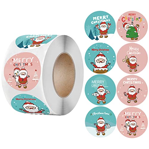Rolle mit 500 Stück Weihnachtsaufklebern, Weihnachtskarten, Box, Dekorationen, Versiegelung, Klebeetikettenrolle von FROMCEO
