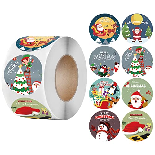 Rolle mit 500 Stück Weihnachtsaufklebern, Weihnachtskarten, Box, Dekorationen, Versiegelung, Klebeetikettenrolle Rolle mit 500 Stück Weihnachtsaufklebern, Weihnachtskarten, Box, Dekorationen, Versiegelung, Klebeetikettenrolle von FROMCEO