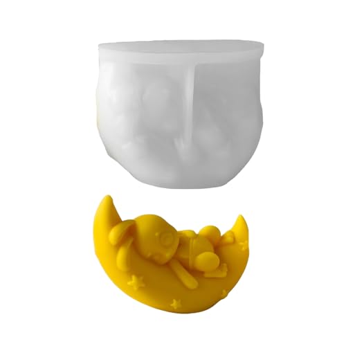 Silikonform, Mondkaninchen, Silikon-Bastelformen, geeignet für die Herstellung und Epoxidharz, Kunst, Mondform von FROMCEO