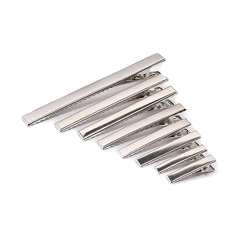 20/50 Stück 30/40/45/55/75/100 mm Flache Metall-Krokodil-Haarnadelklammer mit einzelner Zinke, Basis für DIY-Haarspangen, Schmuckherstellungszubehör, 56 mm, 20 Stück 20/50 Stück 30/40/45/55/75/100 mm Flache Metall-Krokodil-Haarnadelklammer mit einzelner Zinke, Basis für DIY-Haarspangen, Schmuckherstellungszubehör, 56 mm, 20 Stück von FROON