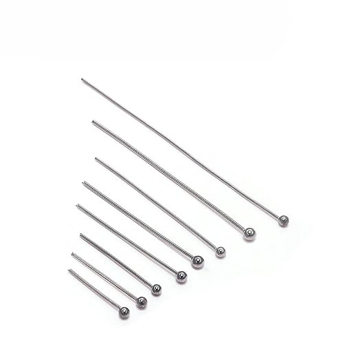 50-100 Stück Edelstahlköpfe Auge Flachkopfstift Gold versilbert Kugelkopfstifte Zubehör für Schmuckherstellung Zubehör-Silberne Kugelstifte-Länge 60 mm 50-100 Stück Edelstahlköpfe Auge Flachkopfstift Gold versilbert Kugelkopfstifte Zubehör für Schmuckherstellung Zubehör-Silberne Kugelstifte-Länge 60 mm von FROON